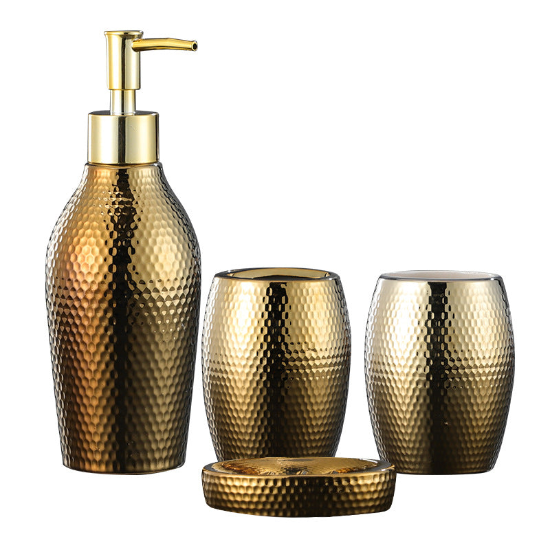 4 Piece Ceramic Wash Bathroom Set