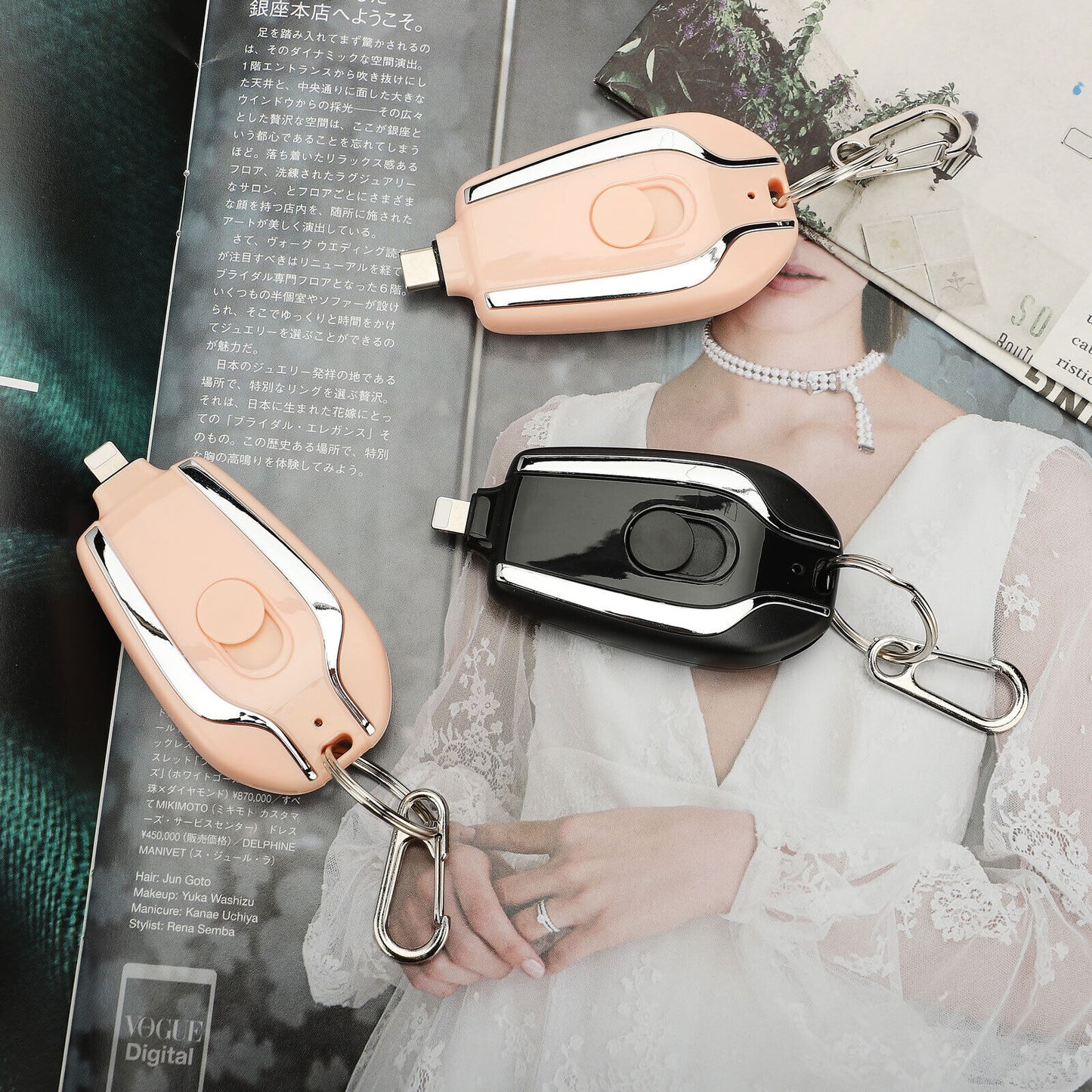 Small Mobile Power Supply Keyring Charging Portable Wireless Bank