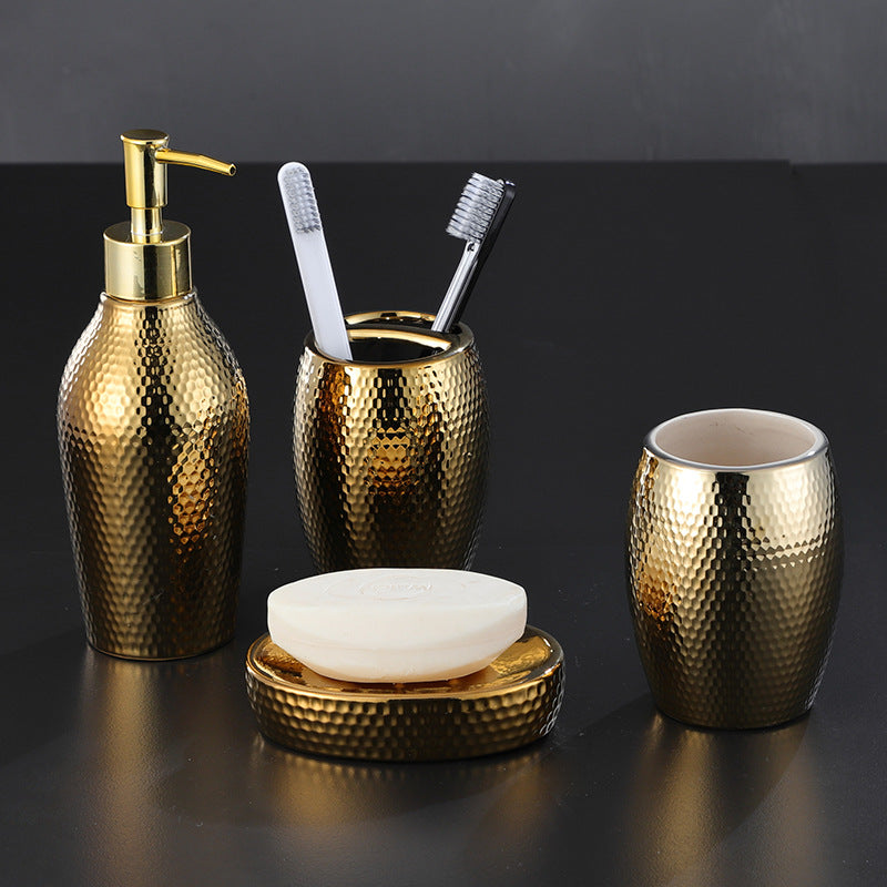 4 Piece Ceramic Wash Bathroom Set