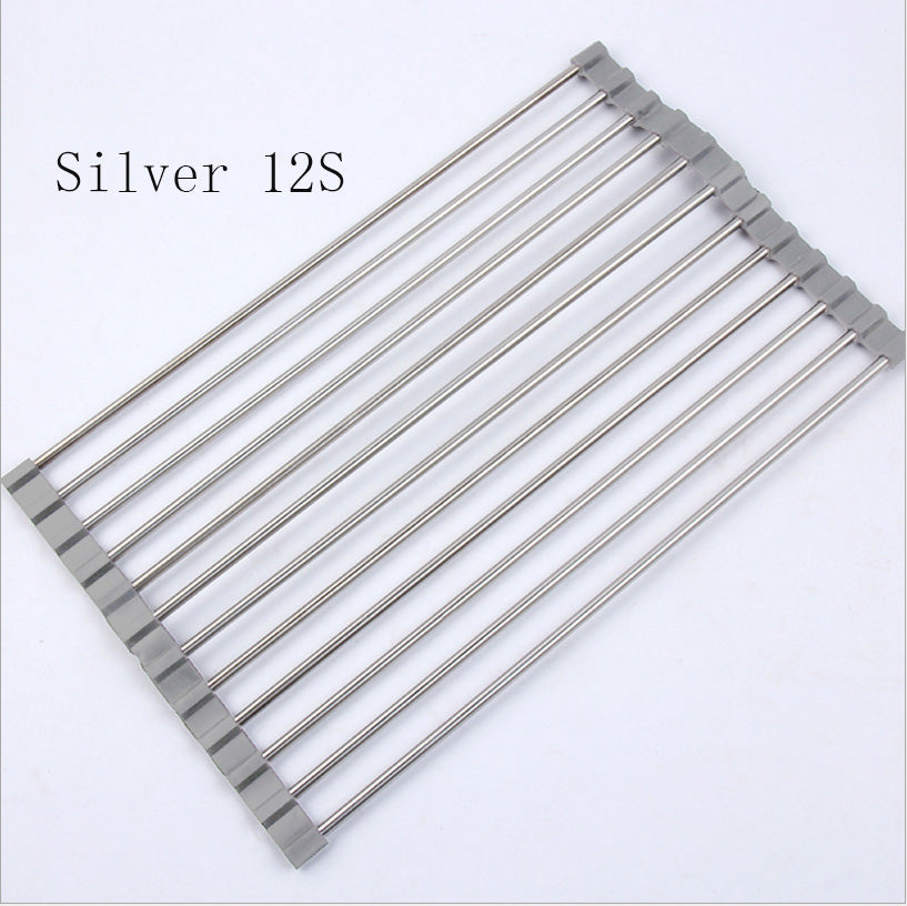 Stainless Steel Folding Kitchen Drain Sink Rack