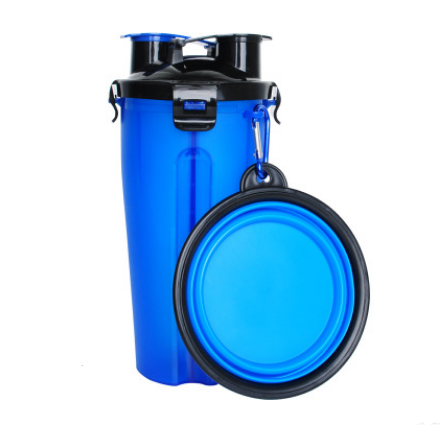 2 In 1 Pet Water Bottle Dispenser & Silicone Bowl