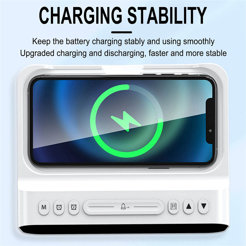 15W Three-in-one Wireless Charger Temperature Tester Multi Alarm Clock