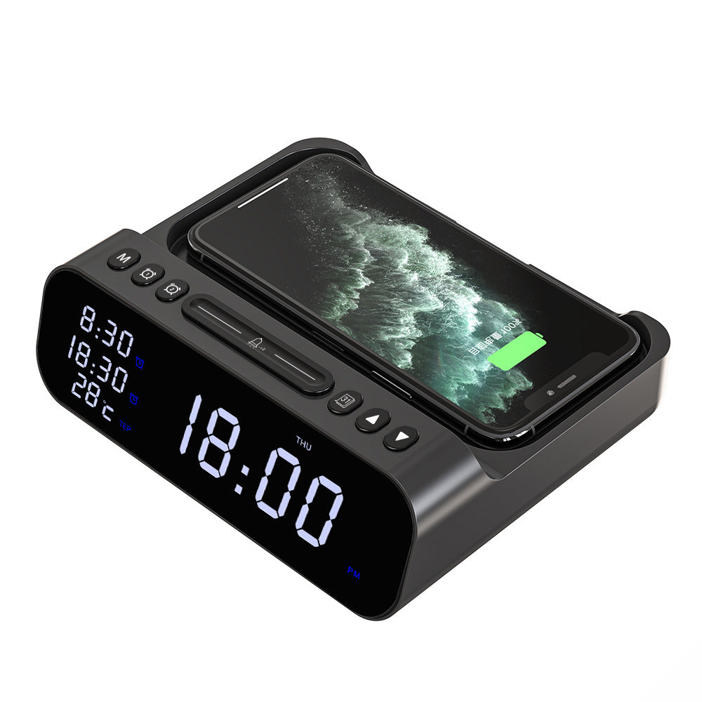 15W Three-in-one Wireless Charger Temperature Tester Multi Alarm Clock