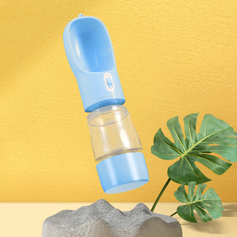 Pet Water Bottle With Feeder Bowl