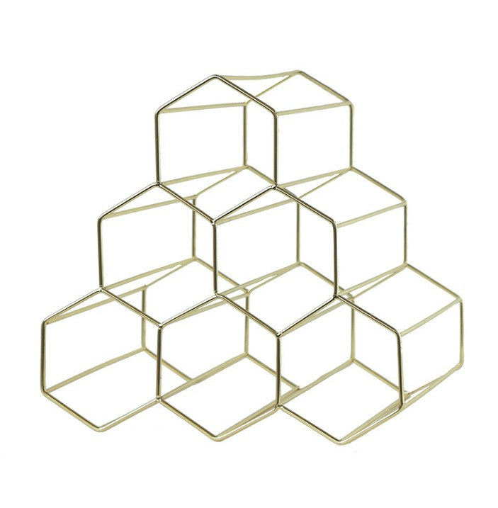 Creative Geometric Metal Wine Rack