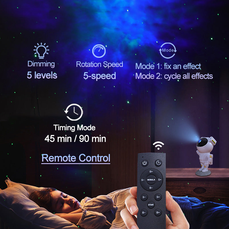 Astronaut Galaxy Star Projector Sky Night Light Lamp