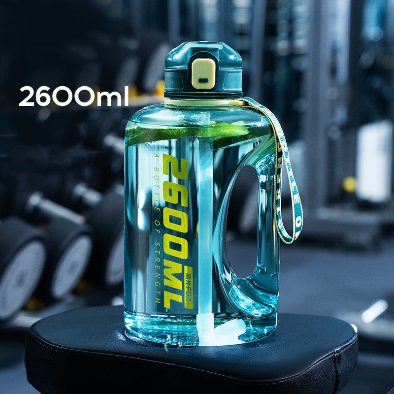 Large Capacity Water Bottle With Straw