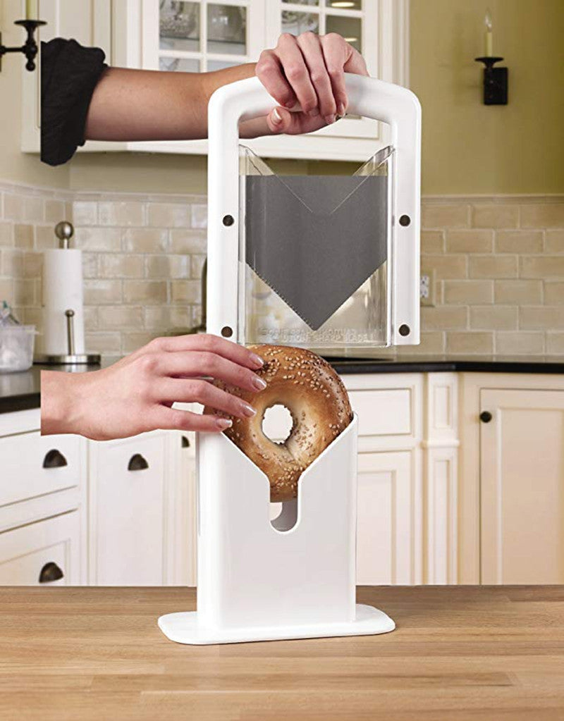 White Precision Bagel Slicer