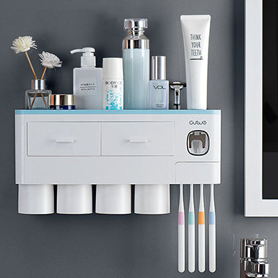 Non-marking Hanging Magnetic Toothbrush Holder
