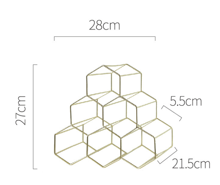Creative Geometric Metal Wine Rack