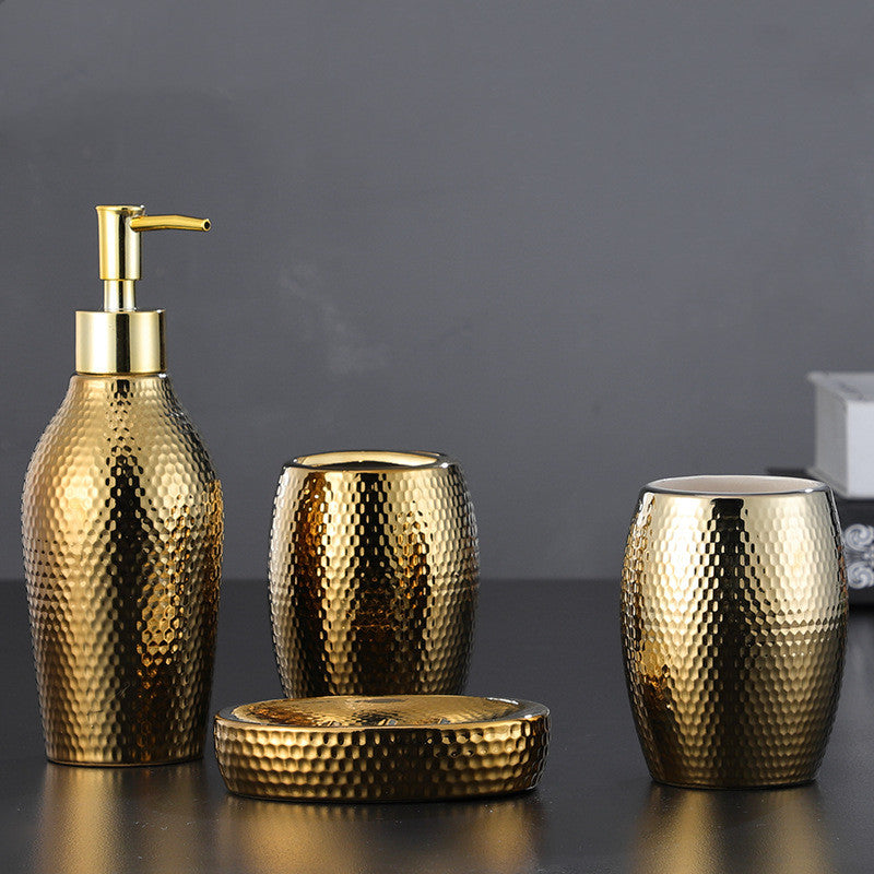 4 Piece Ceramic Wash Bathroom Set