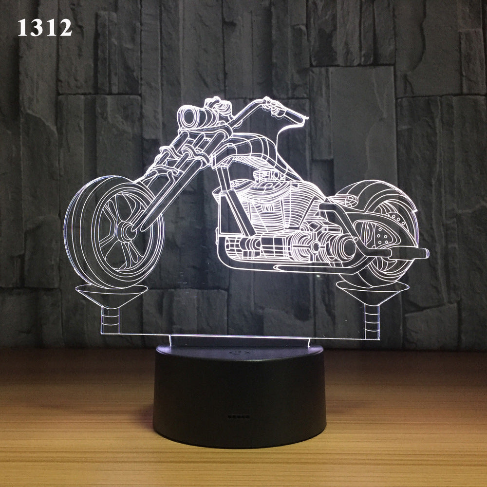 Motorcycle Led Desk Lamp
