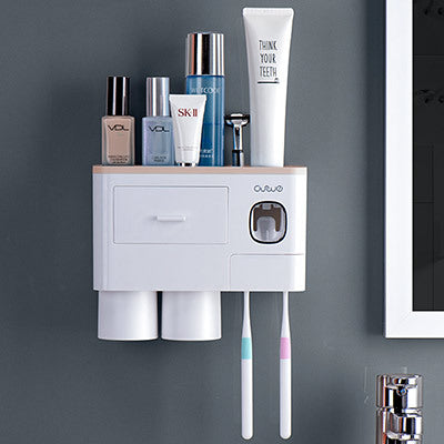 Non-marking Hanging Magnetic Toothbrush Holder