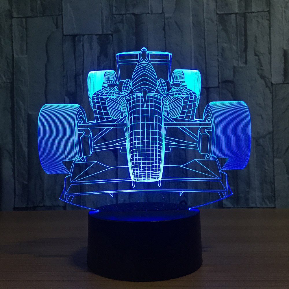 Colourful 3D Racing Car LED Light