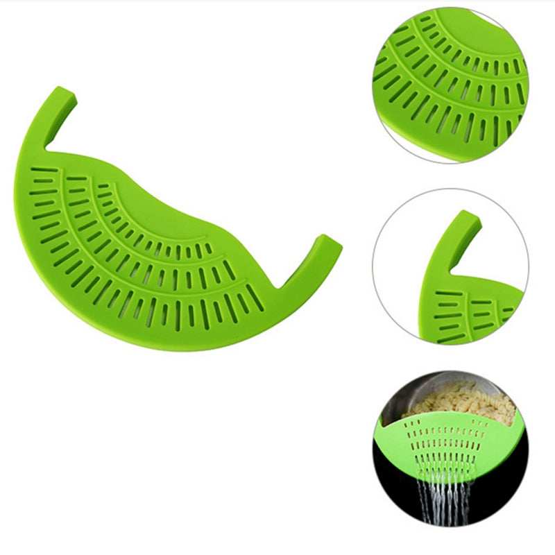 Silicone Food Drainer Bowl Funnel Strainer