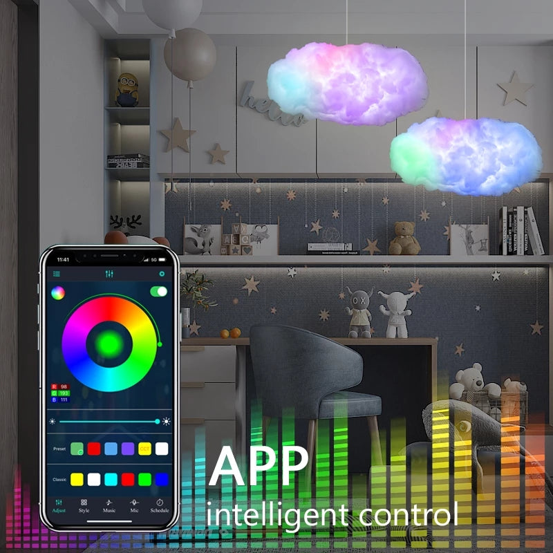 USB Ambient Cloud Light APP Control Music