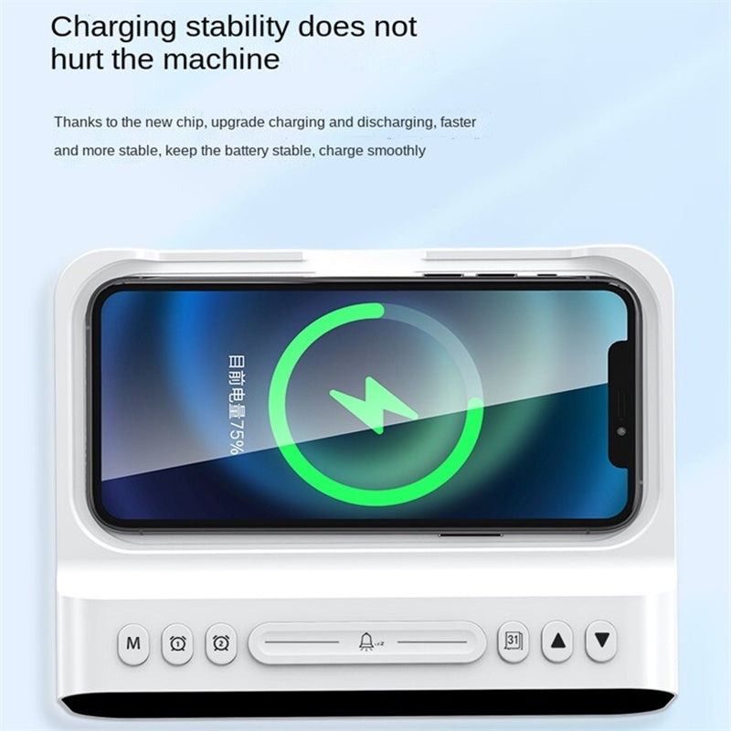 15W Three-in-one Wireless Charger Temperature Tester Multi Alarm Clock