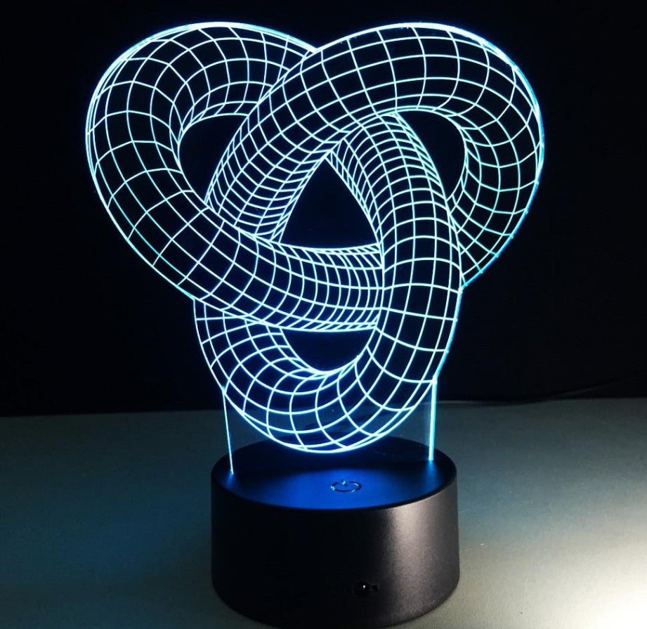 Knot 2 - 3D Optical Illusion Hologram LED Lamp