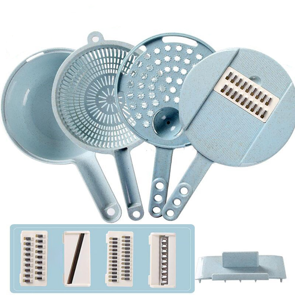 8 In 1 Vegetable Slicer/Peeler With Strainer Cutter