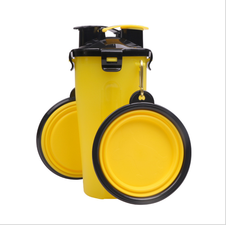 2 In 1 Pet Water Bottle Dispenser & Silicone Bowl