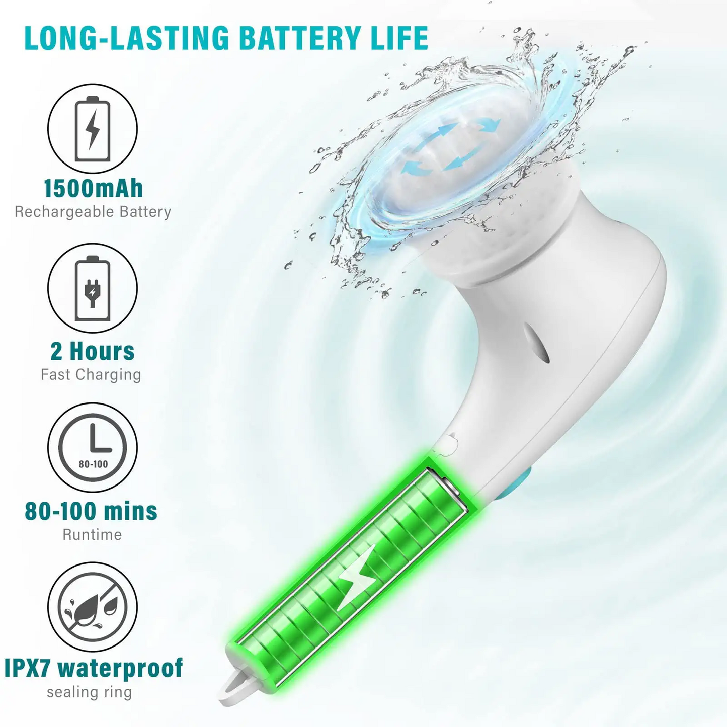 Multifunctional Electric Handheld Cleaning Brush Brush Set With 5 Heads