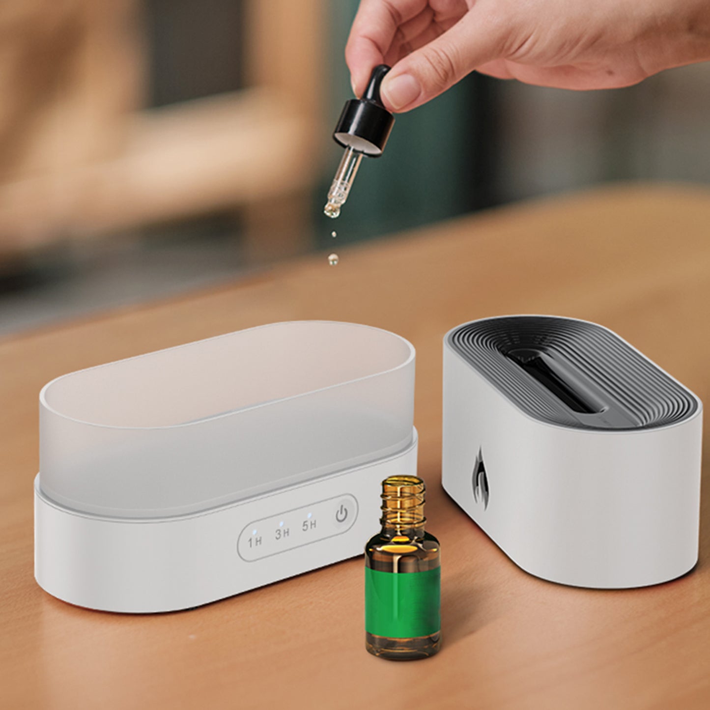 Flame Aromatherapy Atmosphere Light Humidifier Flame Diffuser
