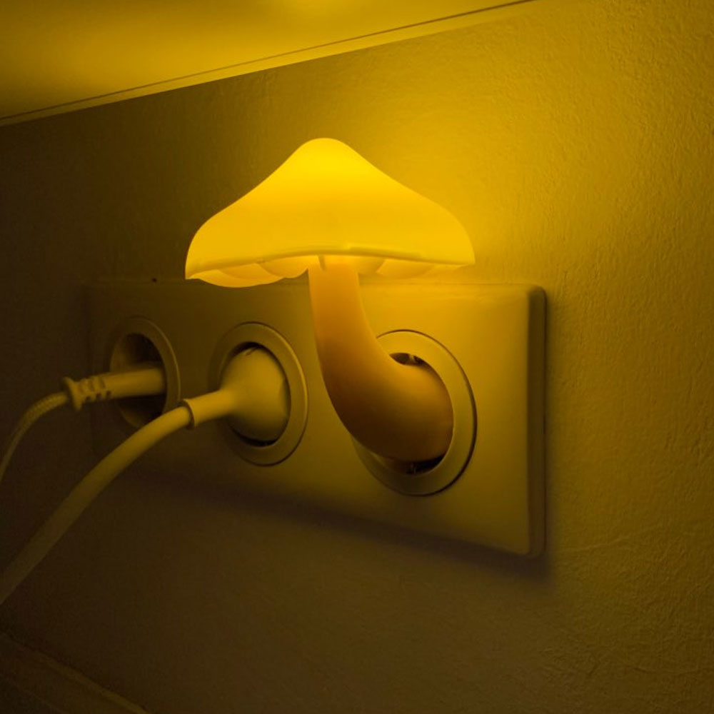 LED Wall Socket Mushroom Night Light