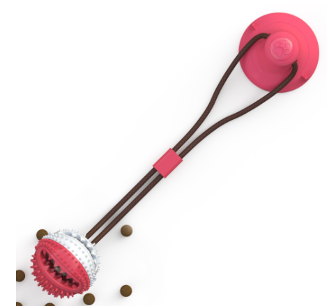 Dog Silicon Suction Cup Tug Ball Toy
