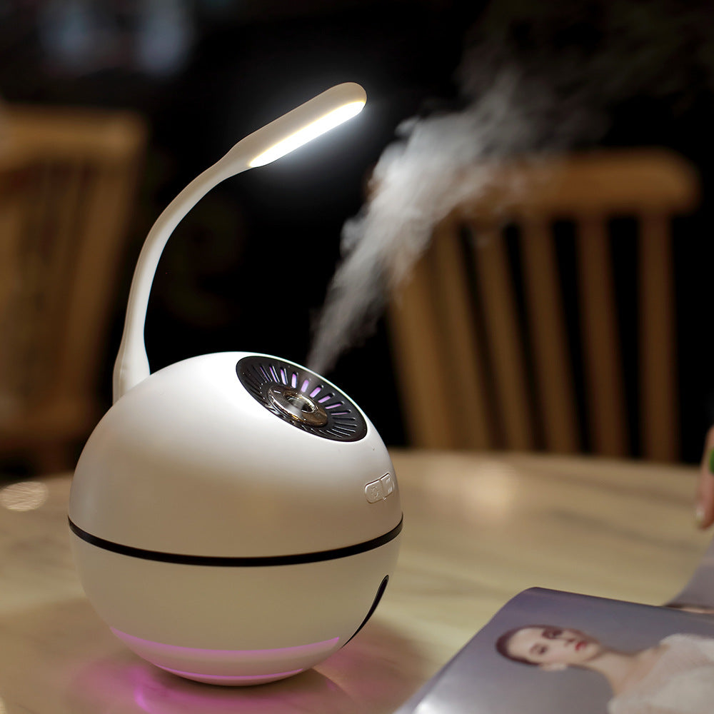 Rechargeable 2000mA Built-in Lithium Battery Mini Ultrasonic Aroma Humidifier Diffuser with LED Light Fan