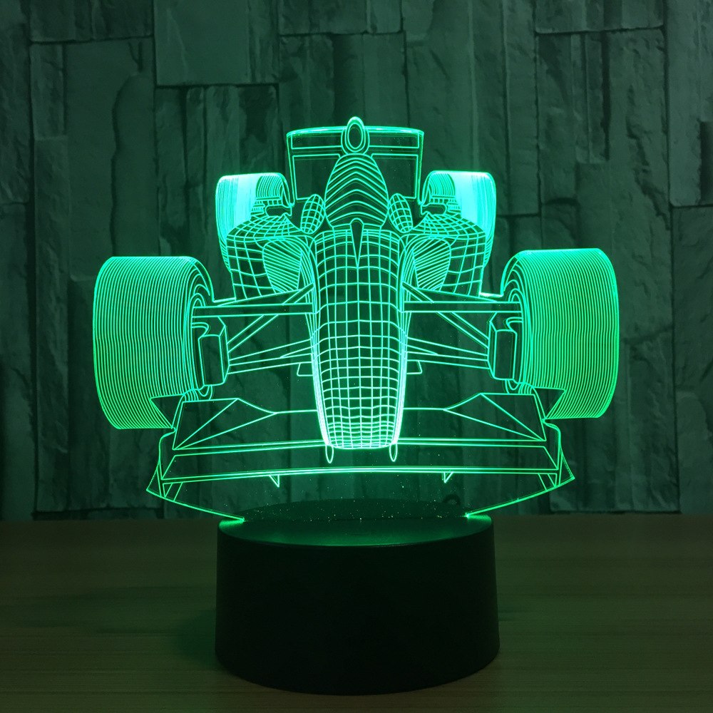 Colourful 3D Racing Car LED Light