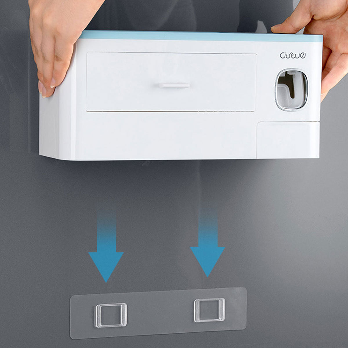 Non-marking Hanging Magnetic Toothbrush Holder