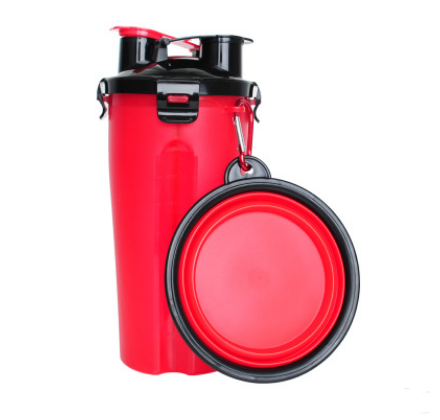 2 In 1 Pet Water Bottle Dispenser & Silicone Bowl