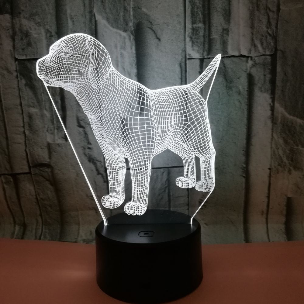 Dog Hologram Desk Lamp