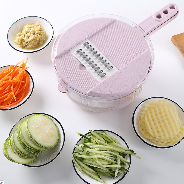 8 In 1 Vegetable Slicer/Peeler With Strainer Cutter