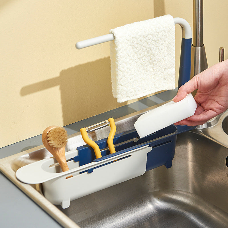 Kitchen Telescopic Drain Rack Basket