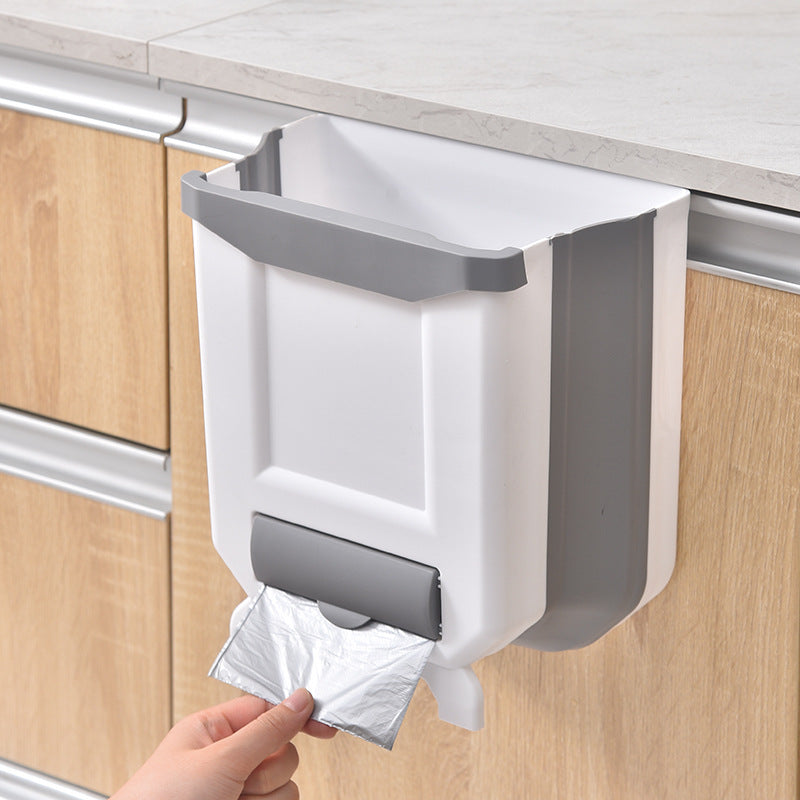 Wall-Mounted Foldable Trash Can