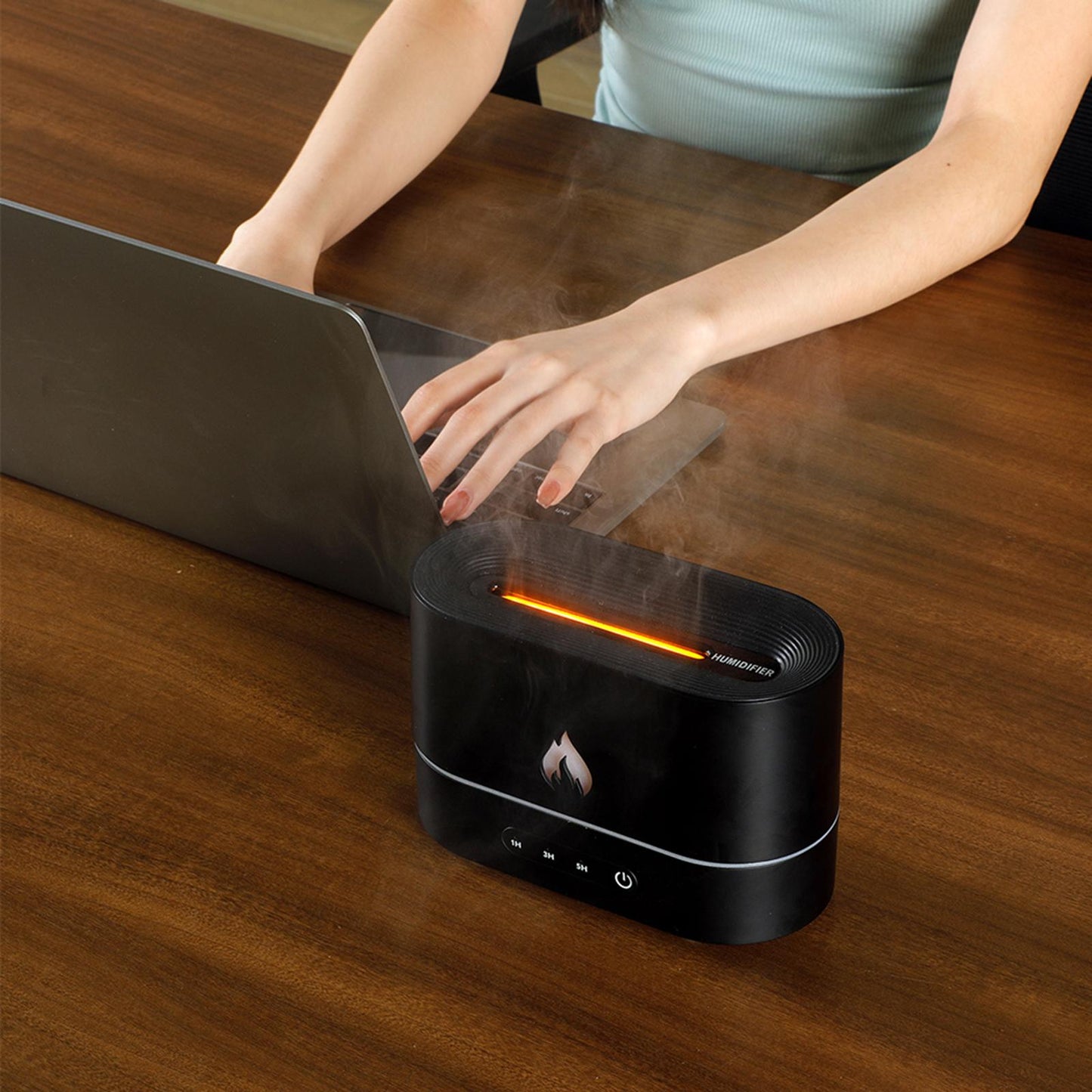 Flame Aromatherapy Atmosphere Light Humidifier Flame Diffuser