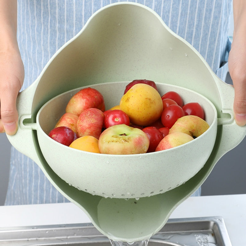 Plastic 2 in 1 Washing Basket