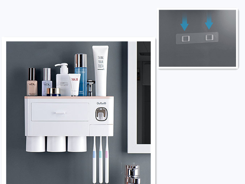 Non-marking Hanging Magnetic Toothbrush Holder