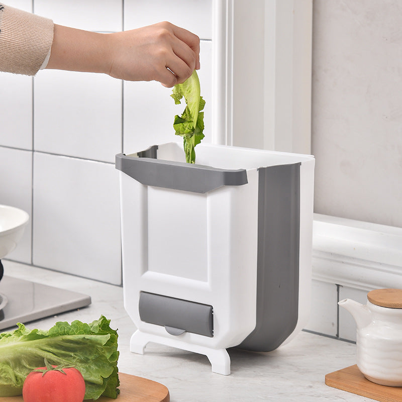 Wall-Mounted Foldable Trash Can