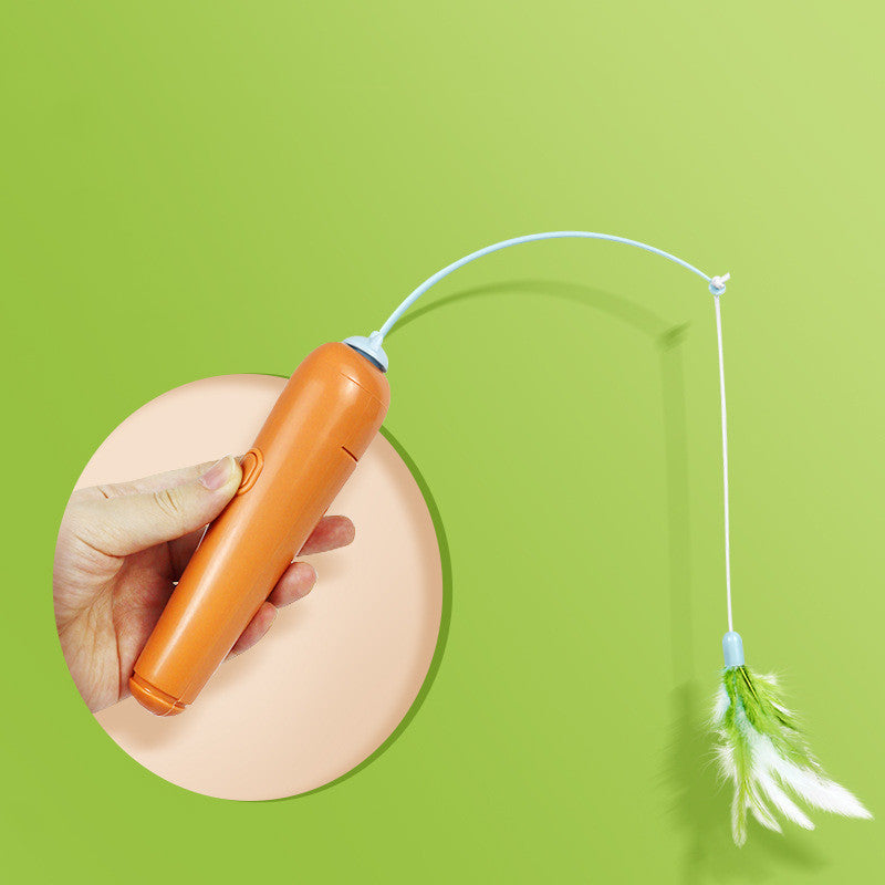 2 In 1 Cat Toy With Feather