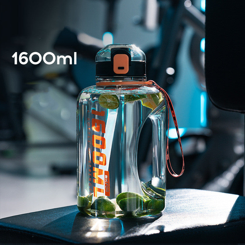 Large Capacity Water Bottle With Straw