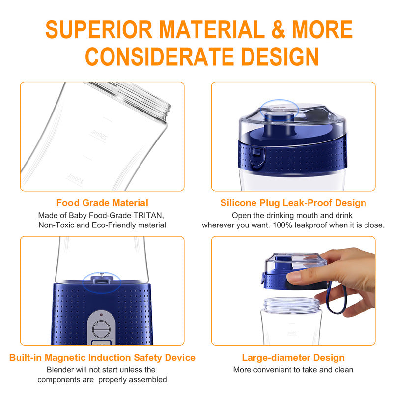 Portable Juice Mixer Cup With Rechargeable USB