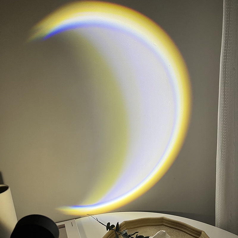 USB LED Neon Moon Photography Wall Lamp Projector