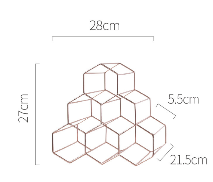 Creative Geometric Metal Wine Rack