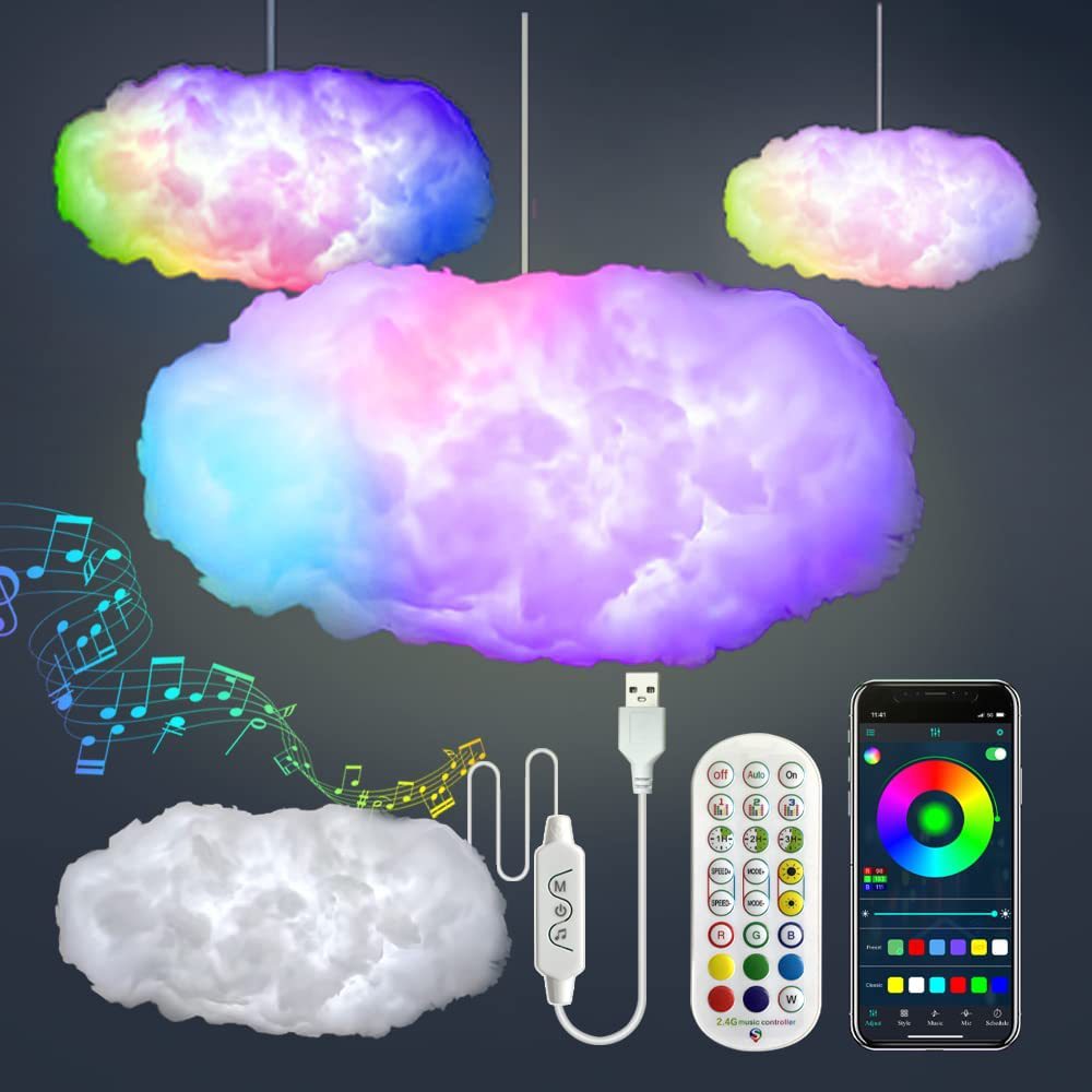 USB Ambient Cloud Light APP Control Music