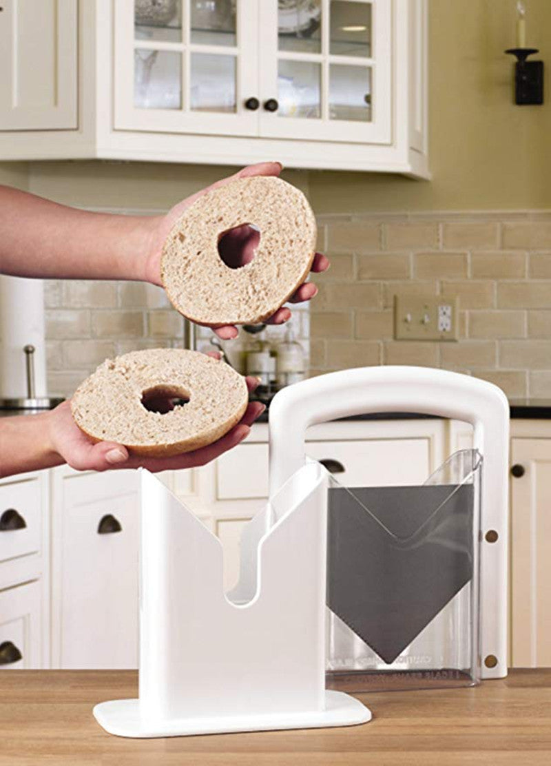 White Precision Bagel Slicer