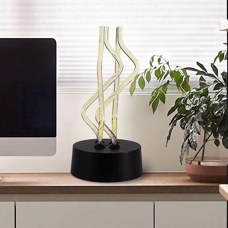 USB Acrylic 7 Colours Change Atmosphere Table Lamp