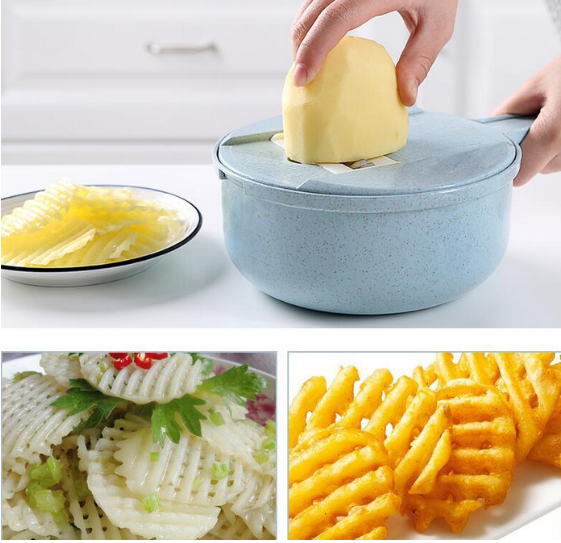 8 In 1 Vegetable Slicer/Peeler With Strainer Cutter