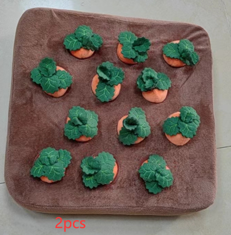 Dog Carrot Plush Toy with Snuffle Mat